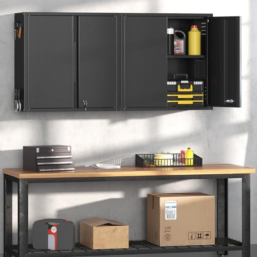 coolsun 26" h garage wall cabinet with lockable on a desk or shelf
