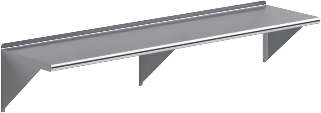 AmGood 72" Long X 18" Deep Stainless Steel Wall Shelf | NSF Certified |