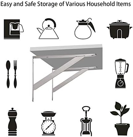 yumore 14 inch shelf bracket, heavy duty l on a desk or shelf