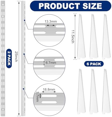 colingmill 8 pcs white twin rail upright wall shown in use