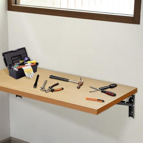 redcall 24inch floating shelf bracket,garage heavy duty folding on a desk or shelf