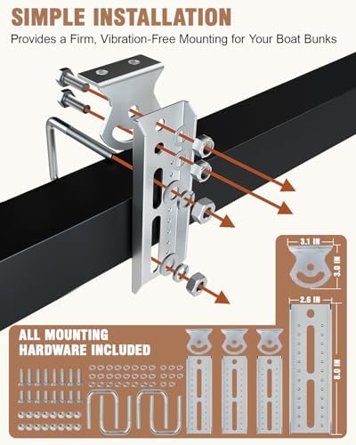boat trailer bunk brackets 4 pack galvanized bunks, side view