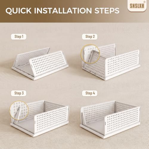 snslxh closet organizers and storage, 5 pack stackable, view 9