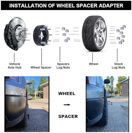 Black Forged 5x5.5 to 8x6.5 Wheel Adapters 2 Inch 14x1.5 Studs Compatible with Dodge-Ford-Ram 5 Lug 5x139.7 Truck Converted to 8 Lug 8x165.1 Rims - Pack of 4
