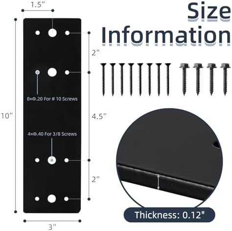 straight steel flat plate, 10" x 3" heavy shown in use