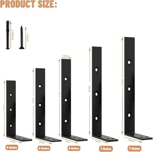 premium heavy duty countertop brackets 16 inch 4, close-up detail