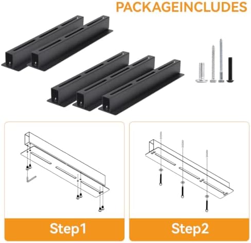 garage ceiling storage racks for 4 bins, 17", front angle view