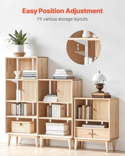 vevor shelf pilaster, 60-inch 5 pack, dual track, close-up detail