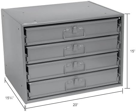 global industrial durham steel compartment box rack with, close-up detail