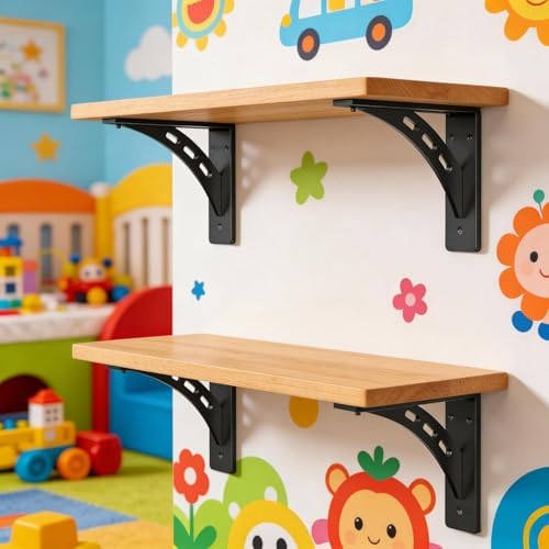 9"x8"x2.5" heavy duty shelf brackets - max load, front angle view