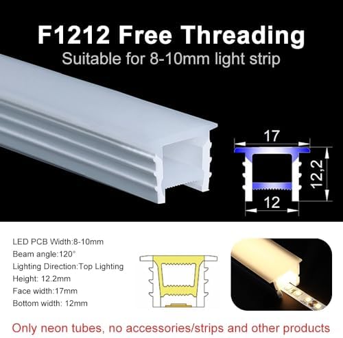 1 Meter Flexible Silicone Cover - Bendable Neon Tube in Milky White/Black | White,F3020