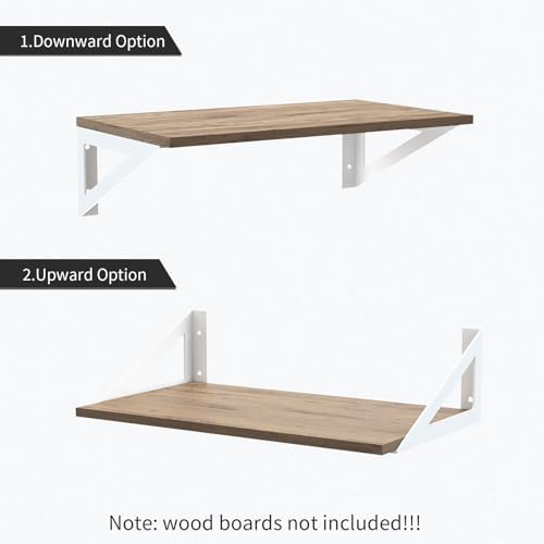 brata white shelf brackets 10 inch, brackets for, side view