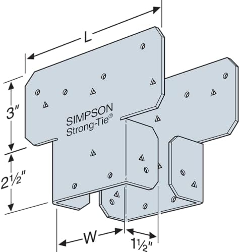 simpson strong-tie ac4 ac galvanized adjustable post cap, package contents