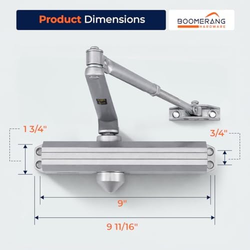 boomerang d4016 medium/heavy-duty designer auto commercial door closer, close-up detail