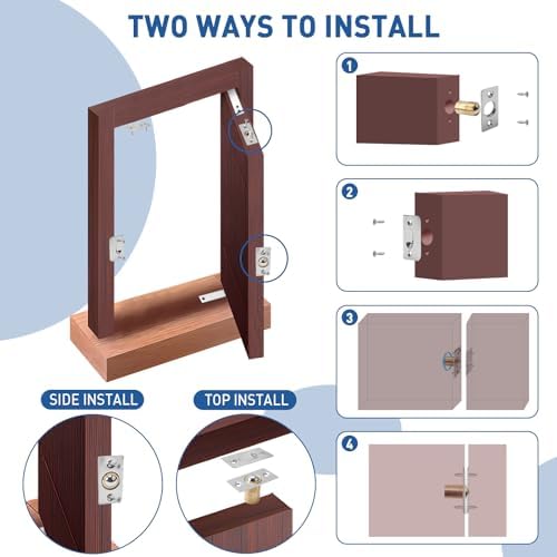 tambee pivot door hinge for secret door, heavy, side view