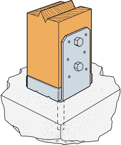 simpson strong-tie abu44z abu zmax galvanized adjustable standoff, main product view