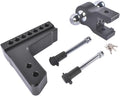Receiver Hitch 2.5 Inch 6 Inch Drop Rise Adjustable with 2 Latches and Locks Black(Ships from: United States)