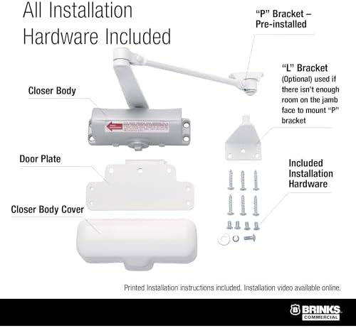 brinks commercial light duty residential hold open door, package contents