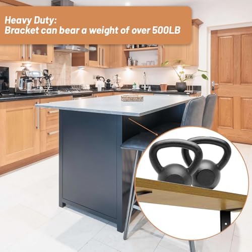 premium heavy duty countertop brackets 16 inch 4, side view