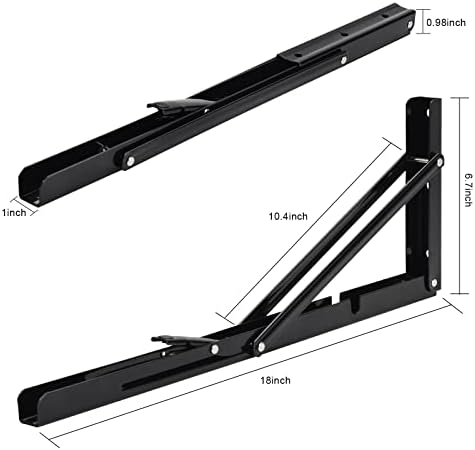 yumore 18 inch folding shelf bracket, heavy duty, package contents