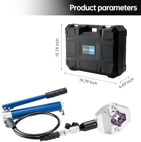 hydraulic hose crimper hydra-krimp 71500 manual a/c hose showing dimensions