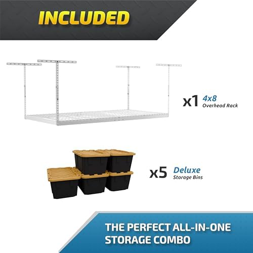 monsterrax 4x8 rack and bins bundle | 4’ shown in use
