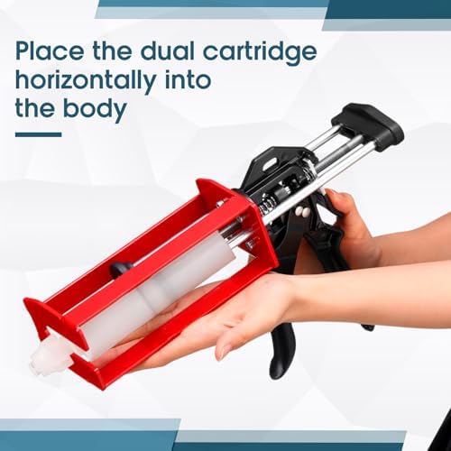 relaxweex 1 pcs epoxy gun dual component caulking, side view