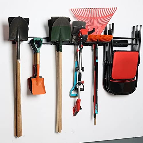 wallmaster garage storage organization wall mount folding chair shown in use