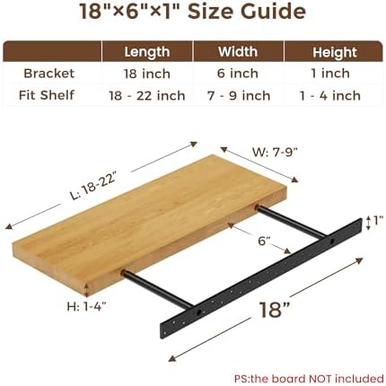 floating shelf bracket kit (no router needed) with shown in use