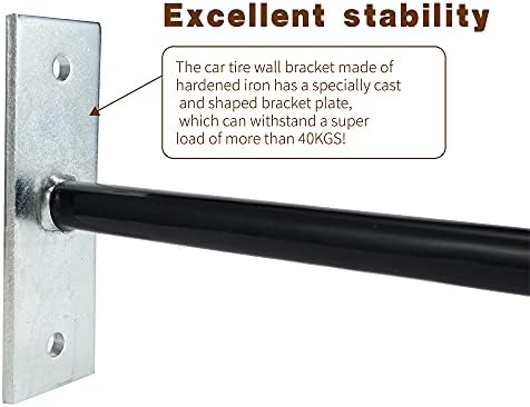 sinoer 10 inch wall mount steel tire hooks,4 on a desk or shelf