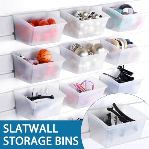 unittype 18 pcs slat wall bins wall mount shown in use