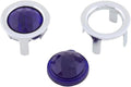 Speedway Motors Blue Dots Tail Light Glass Lenses, Customizable Hot-Rod Style, Chrome-Plated Bezel Fitting, 15/16-Inch Drilled Installation Hole, Sold in Pairs