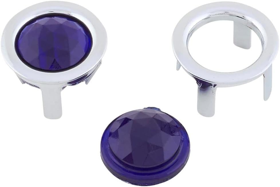 Speedway Motors Blue Dots Tail Light Glass Lenses, Customizable Hot-Rod Style, Chrome-Plated Bezel Fitting, 15/16-Inch Drilled Installation Hole, Sold in Pairs