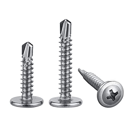 Wensilon（300pcs）#8×5/8”for Sheet Metal Self-Tapping Screws 410 Stainless Steel - Image 5