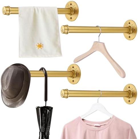 btsky 6 pack clothes rack with screws, 12 showing dimensions