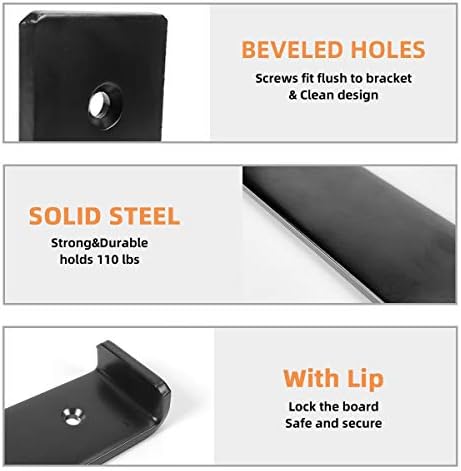 shelf brackets 5.5 x 4 inch, heavy duty, close-up detail