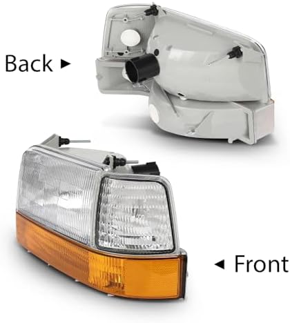 G-PLUS 6PCS Set Headlights Assembly Front Headlamp Corner/Side Signal Lights Compatible with Ford Bronco F150 1992-1996, Fit Ford F250 F350 1992-1997 FO2521114, FO2550110, FO2551108, FO2520116