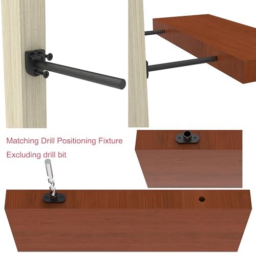 10 in hidden floating shelf brackets 8 pack showing dimensions