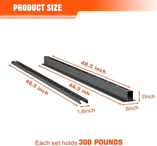 torack garage ceiling bin storage rack, overhead tote showing dimensions