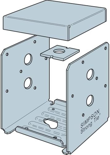 simpson strong-tie abu zmax abu66z galvanized adjustable standoff showing dimensions