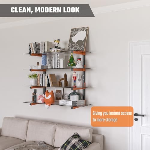 lumber storage rack wall mount, metal 8-level wood, package contents