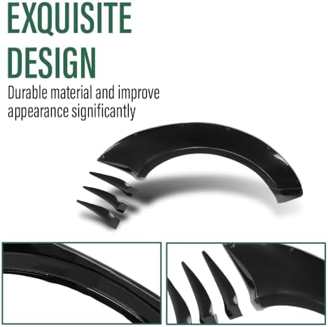 GRAND ORANGE 4pcs Fender Flares with Front Canards Compatible with Chevy Camaro ZL1 2010 2011 2012 2013 2014 2015 MB Style