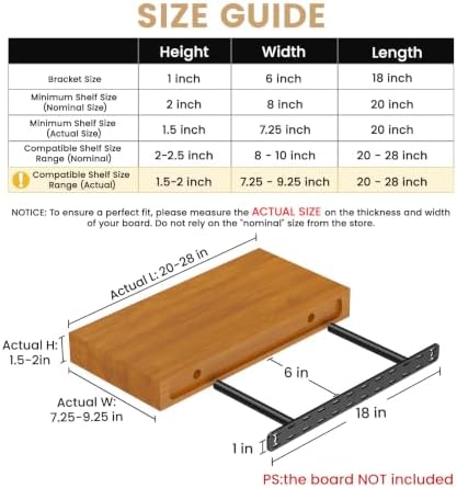 floating shelf bracket heavy duty,decorative floating shelf hardware shown in use