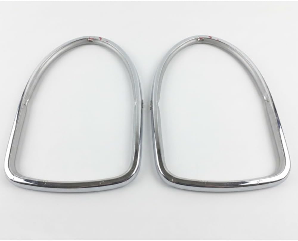 Pirate Mfg Tail Light Lens Chrome Trim Ring Pair Compatible with VW 1968–1970 Beetle – Replaces 111‑945‑117A