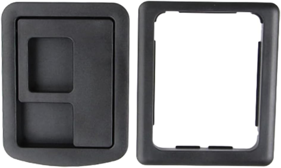 Riloer Rear Trunk Floor Cover Handle with Bottom Frame, Replaces 8E5863627, Compatible with Audi A3 2013-2020, Compatible with Audi A4 2001-2025, Black Plastic 1 Set (Rear Trunk Floor)