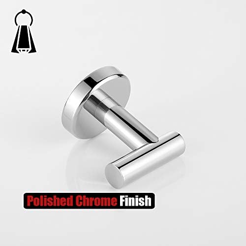 jqk chrome bathroom towel hook, 304 stainless steel, view 9