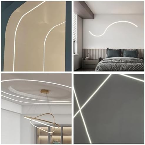 1 Meter Flexible Silicone Cover - Bendable Neon Tube in Milky White/Black | White,F3020