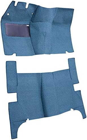 Replacement Auto Carpet Floor Liner - Cut and Sewn Loop - fits 1955-1956 Ford Customline 4 Door Hardtop (Dark Blue)