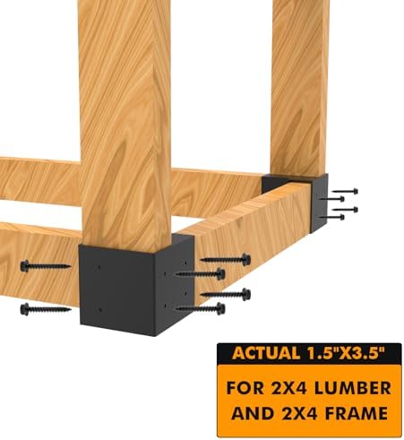 heavy duty workbench bracket kit - 8 pcs, side view