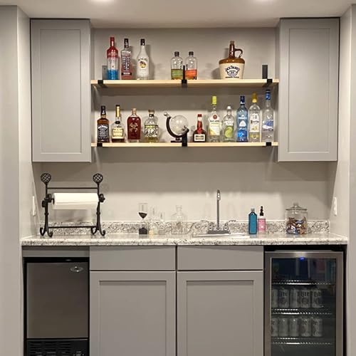luckin 12 inch wall shelf brackets (fit 11.25", front angle view